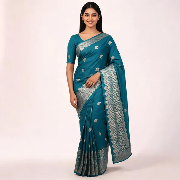 Green_Semisilk_Banarasi_Saree