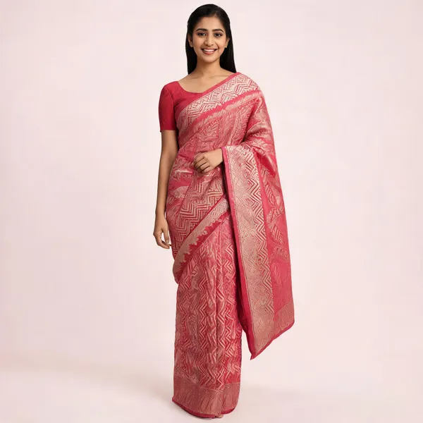 Dusty_Rose_Semisilk_Banarasi_Saree