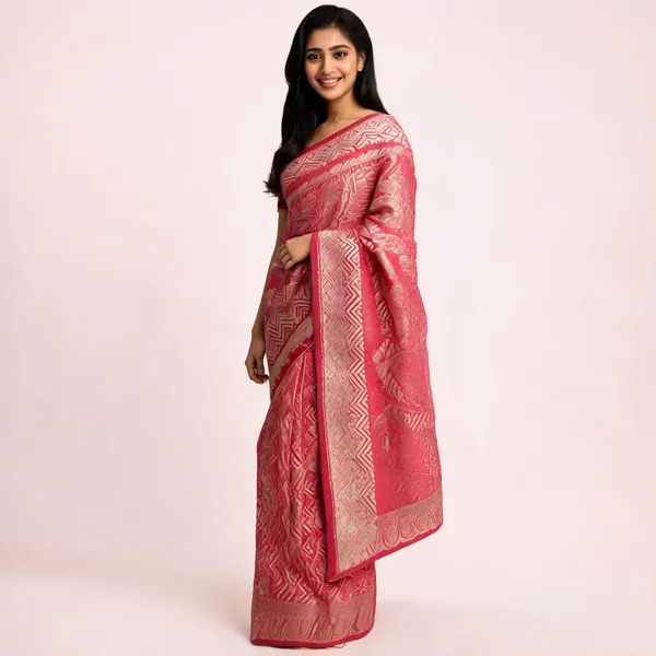 Dusty_Rose_Semisilk_Banarasi_Saree