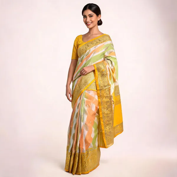 White_Semisilk_Banarasi_Saree