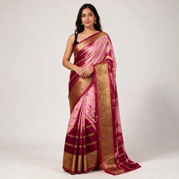 Pink_Semisilk_Banarasi_Saree