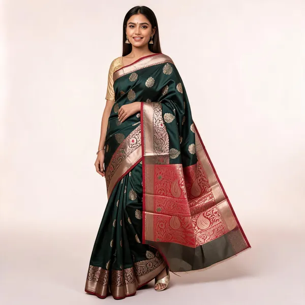 Green_Semisilk_Banarasi_Saree