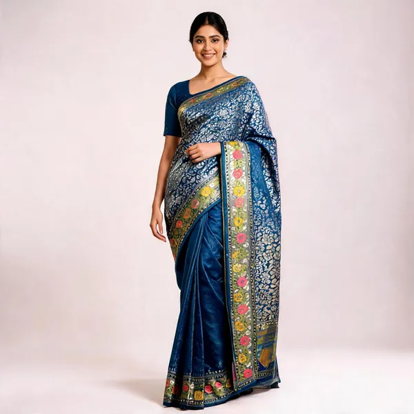 Blue_Semisilk_Banarasi_Saree