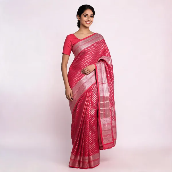 Pink_Semisilk_Banarasi_Saree
