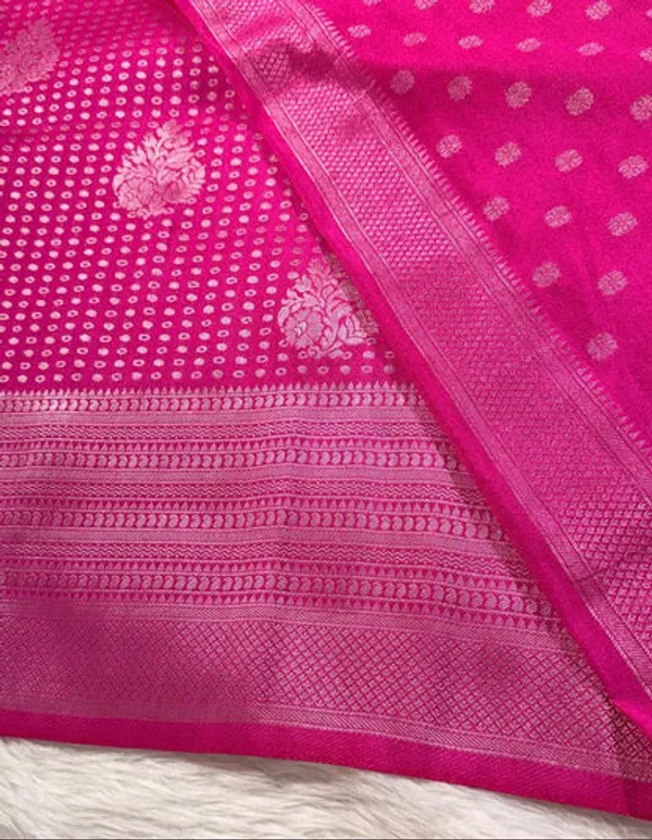 Rose_Pink_Semisilk_Banarasi_Saree