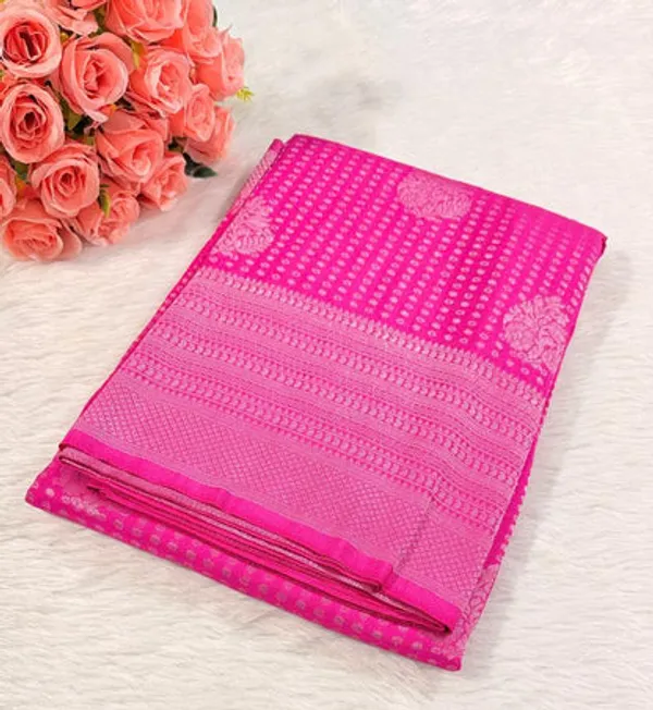 Rose_Pink_Semisilk_Banarasi_Saree