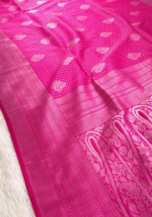 Rose_Pink_Semisilk_Banarasi_Saree