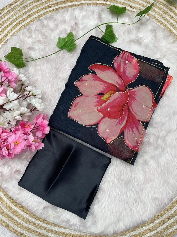 Black_Flower_Chiffon_Saree