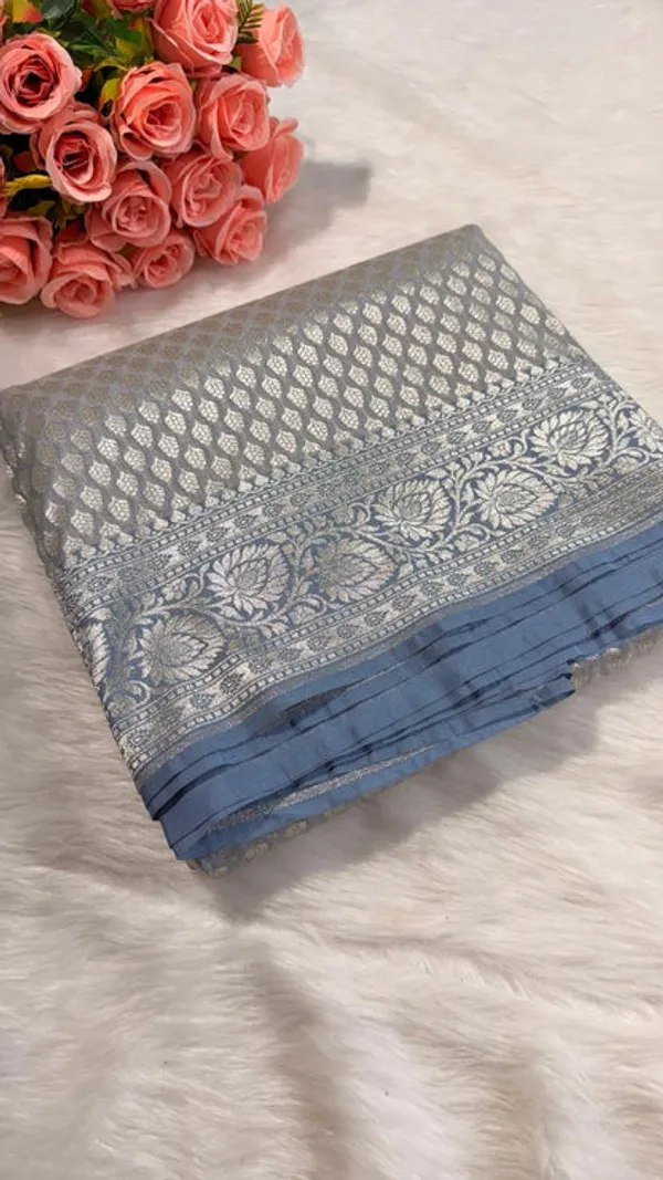 Grey_Semisilk_Banarasi_Saree