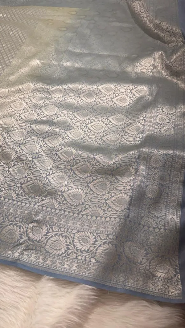 Grey_Semisilk_Banarasi_Saree
