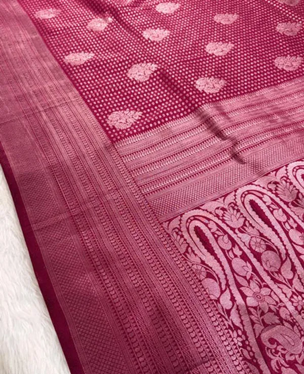 Magenta_Semisilk_Banarasi_Saree