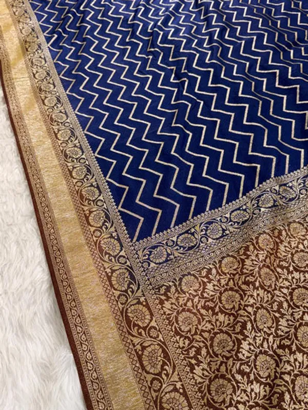 Deep_Blue_Georgette_Banarasi_Saree