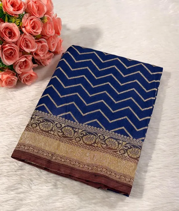 Deep_Blue_Georgette_Banarasi_Saree