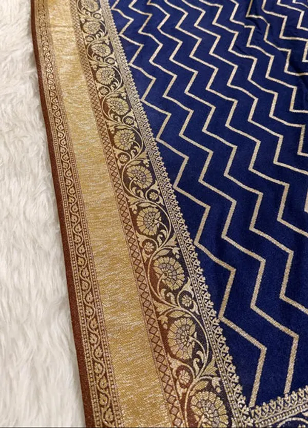 Deep_Blue_Georgette_Banarasi_Saree