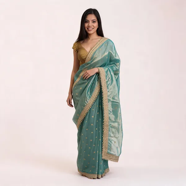 Blue_Tissue_Banarasi_Saree