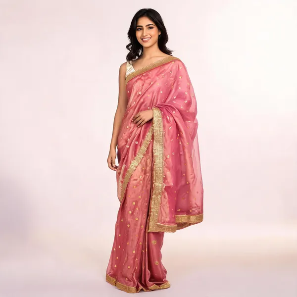 Pink_Tissue_Banarasi_Saree