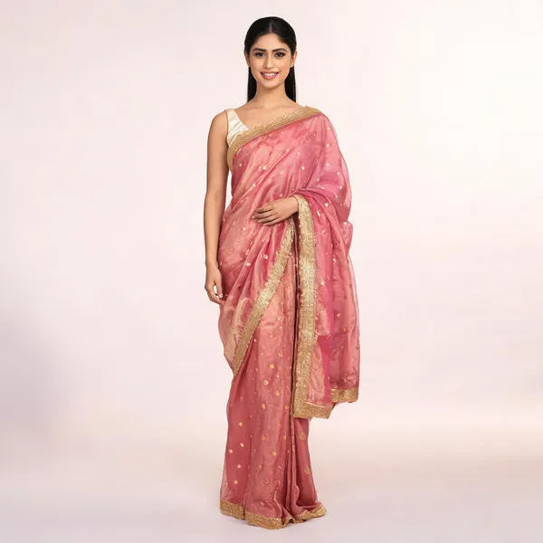 Pink_Tissue_Banarasi_Saree