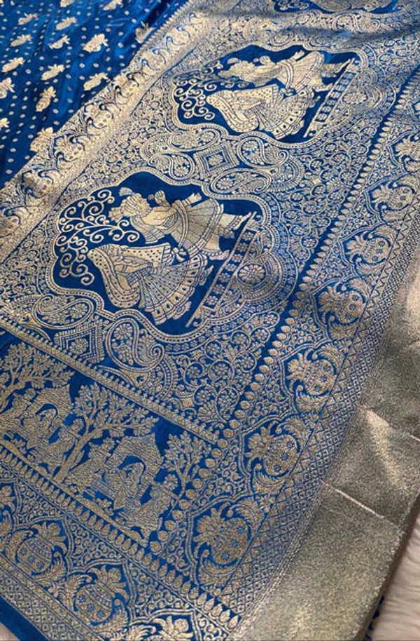 Blue_Satin_Banarasi_Saree