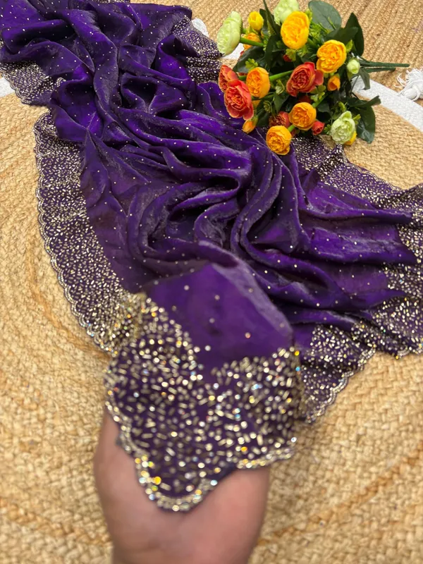 Purple_Embellished_Fancy_Saree