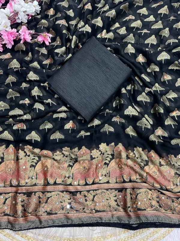 Black_Embellished_Chiffon_Saree