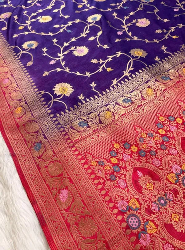 Purple_Georgette_Banarasi_Saree