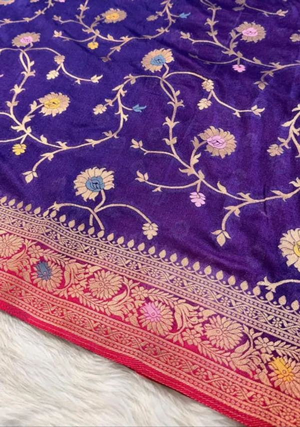Purple_Georgette_Banarasi_Saree