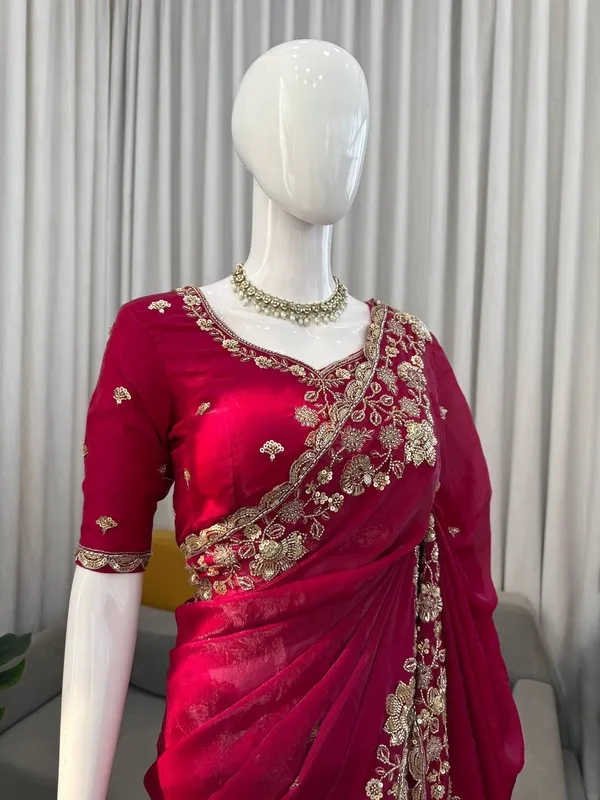 Red_Sequins_Fancy_Saree
