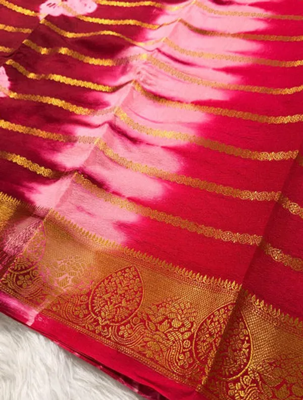 Pink_Red_Semisilk_Banarasi_Saree