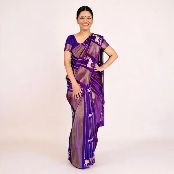 Purple_Crepe_Tissue_Banarasi_Saree