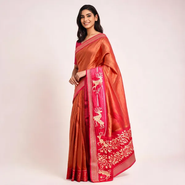 Pink_Crepe_Tissue_Banarasi_Saree