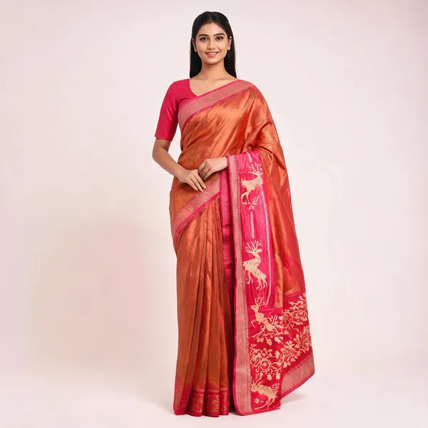 Pink_Crepe_Tissue_Banarasi_Saree