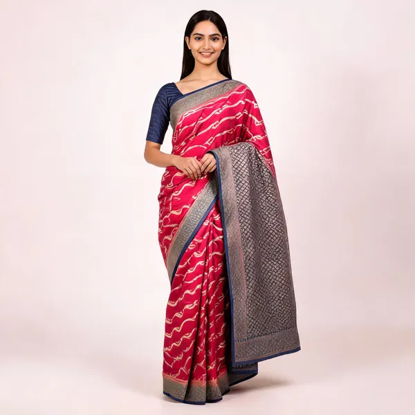 Pink_Blue_Georgette_Banarasi_Saree
