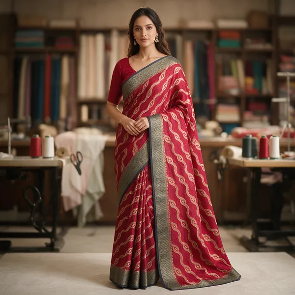 Pink_Georgette_Banarasi_Saree