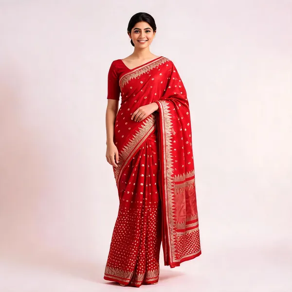 Red_Buti_Semisilk_Banarasi_Saree