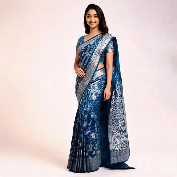 Blue_Semisilk_Banarasi_Saree