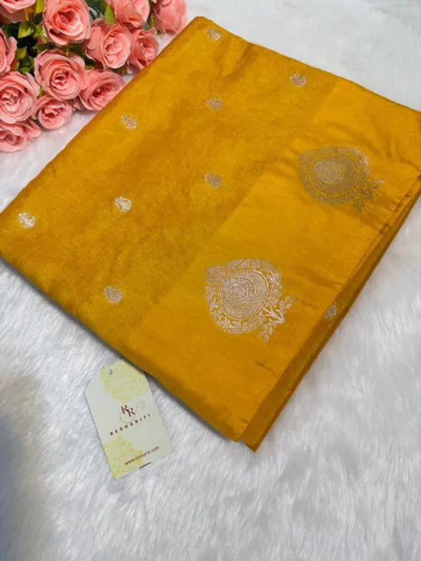 Mustard_Yellow_Raw_Mango_Banarasi_Saree