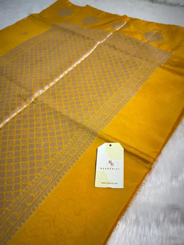 Mustard_Yellow_Raw_Mango_Banarasi_Saree