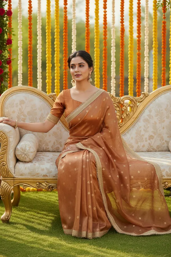Orange_Tissue_Banarasi_Saree