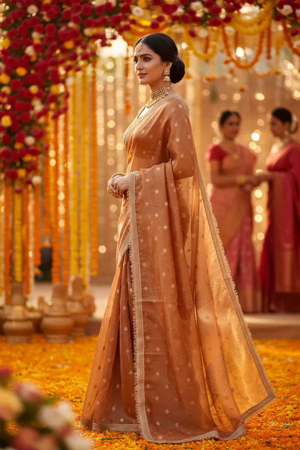 Orange_Tissue_Banarasi_Saree