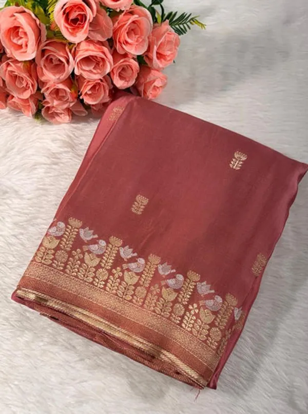 Onion_Pink_Satin_Banarasi_Saree