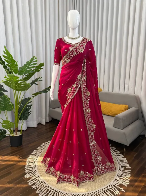 Red_Sequins_Fancy_Saree