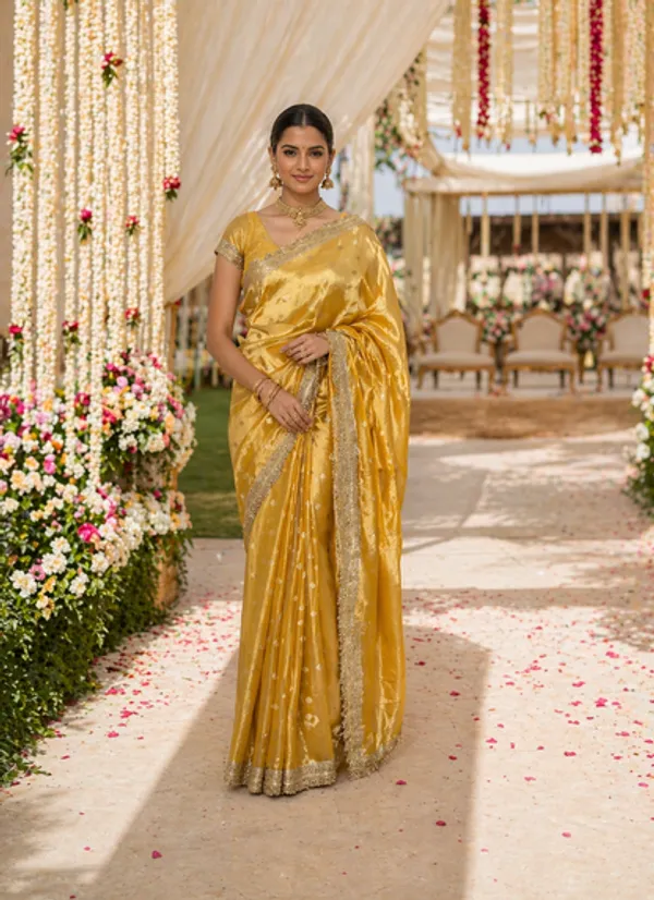 Yellow_Tissue_Banarasi_Saree