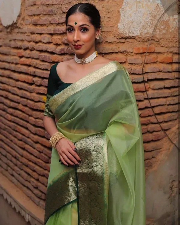 Green_Organza_Banarasi_Saree