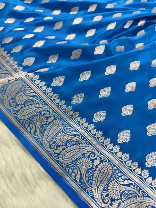 Cobalt_Blue_Mashru_Banarasi_Saree