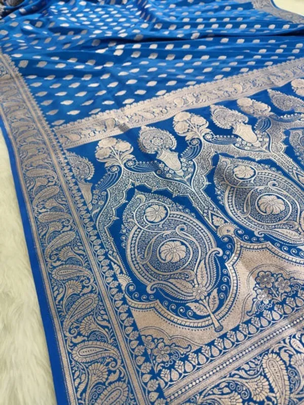 Cobalt_Blue_Mashru_Banarasi_Saree