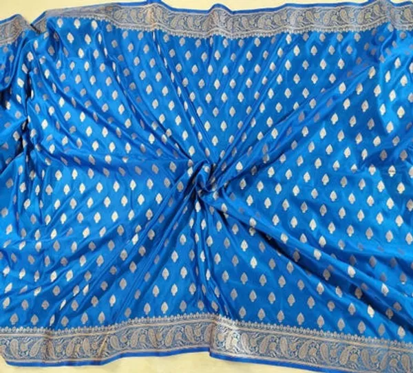 Cobalt_Blue_Mashru_Banarasi_Saree