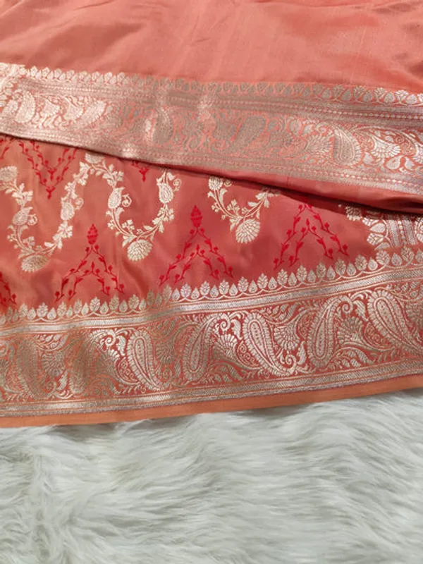 Peach_Pink_Mashru_Banarasi_Saree