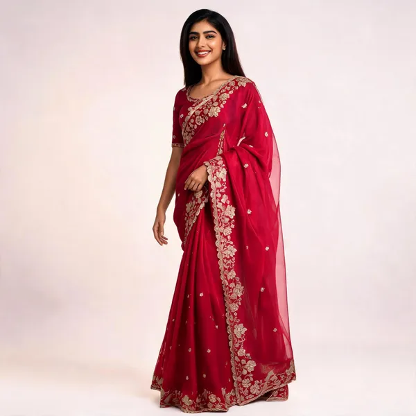 Red_Sequins_Fancy_Saree
