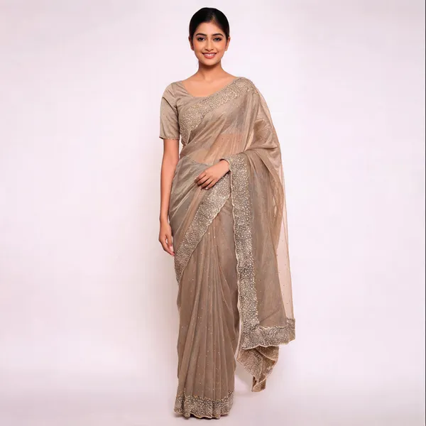 Champagne_Embellished_Fancy_Saree