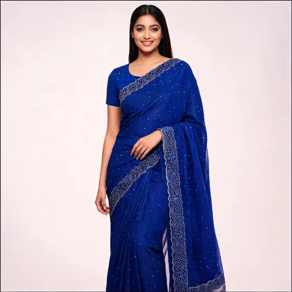 Royal_Blue_Embellished_Fancy_Saree